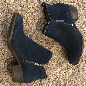 New Lucky Brand Blue Suede Boots - Size 8.5